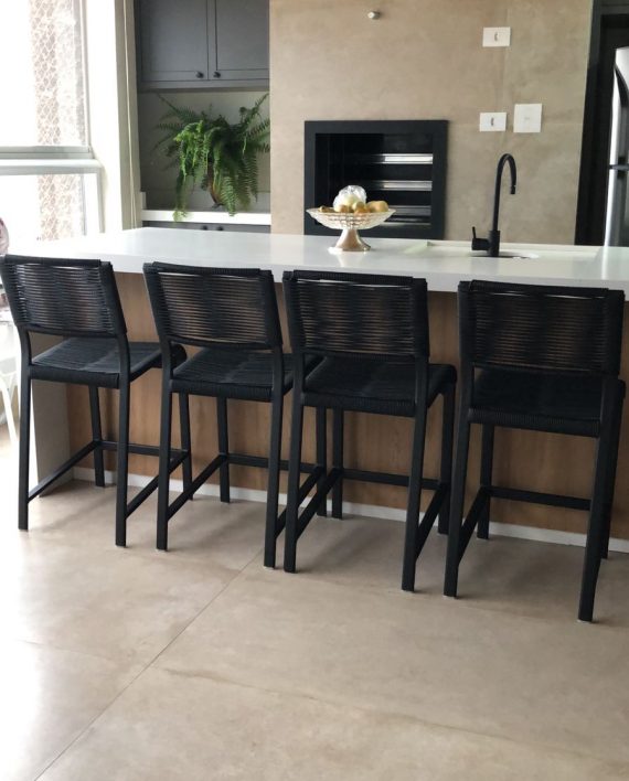 Banqueta Ibizza em aluminio pintado- Corda Sintética ! (2)