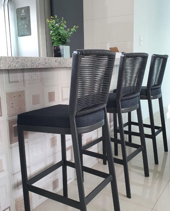 Banqueta Itapema em aluminio pintado – Corda Sintética (2)